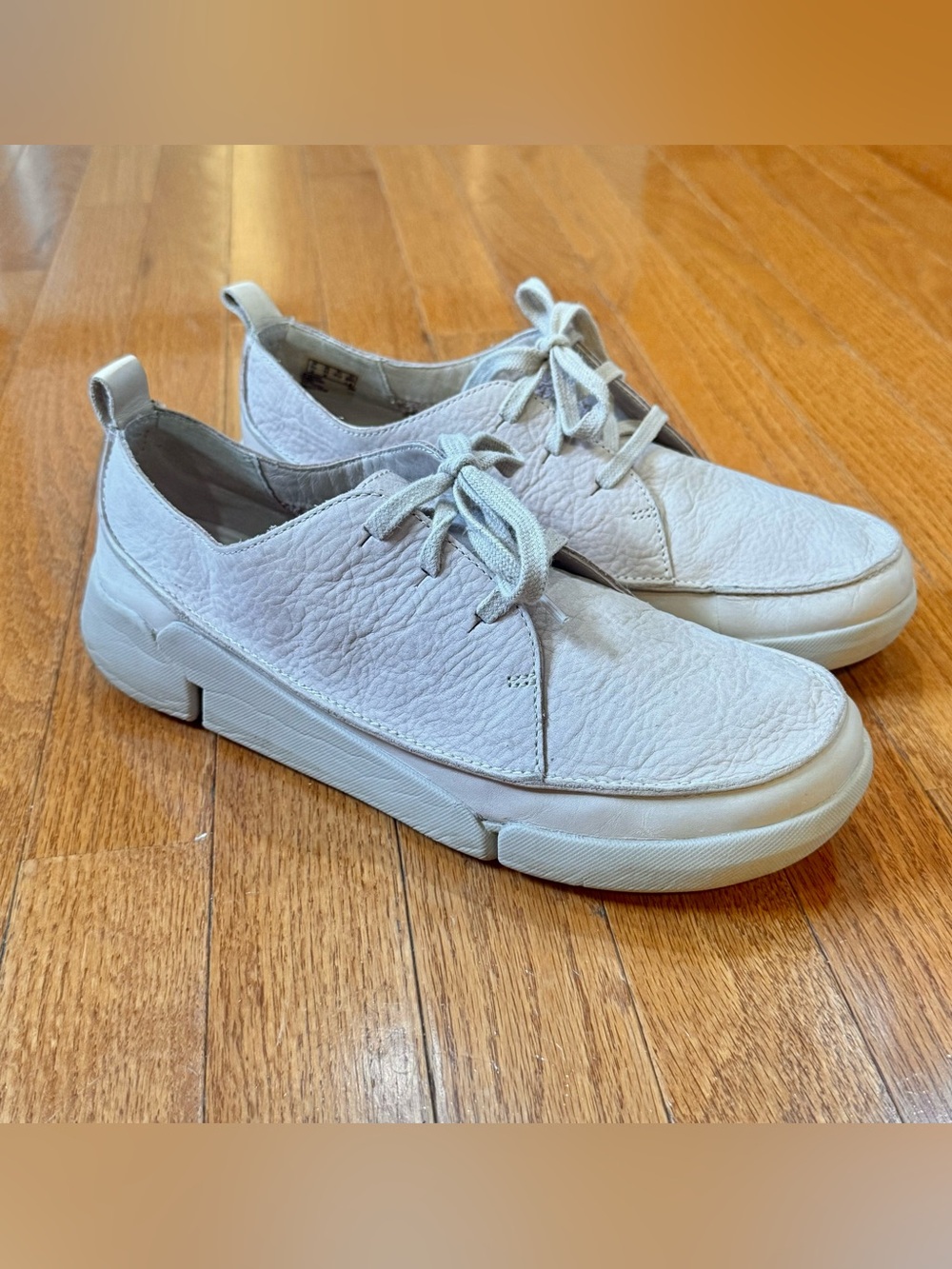 Clarks Women’s 10 Trigenic Tri Clara Leather Shoes Sneakers Lace Up Comfort